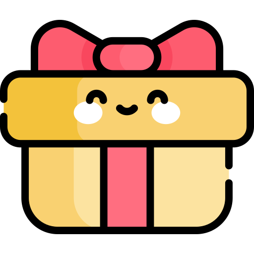 Gift box Kawaii Lineal color icon