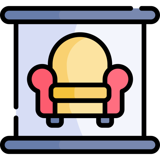 Furniture store Kawaii Lineal color icon