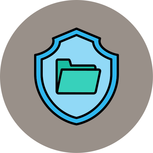 File protection Generic color lineal-color icon