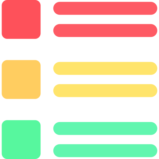 liste Generic color fill Icône