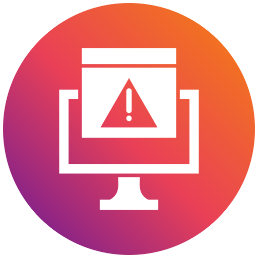 Warning browser Generic gradient fill icon