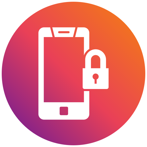 Mobile security Generic gradient fill icon