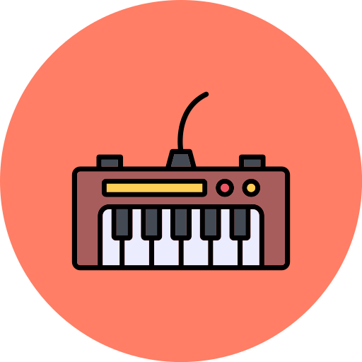 teclado de piano Generic color lineal-color Ícone