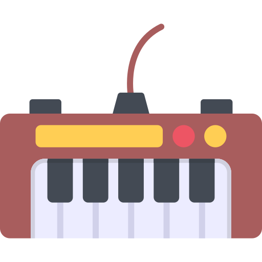 tastiera di pianoforte Generic color fill icona