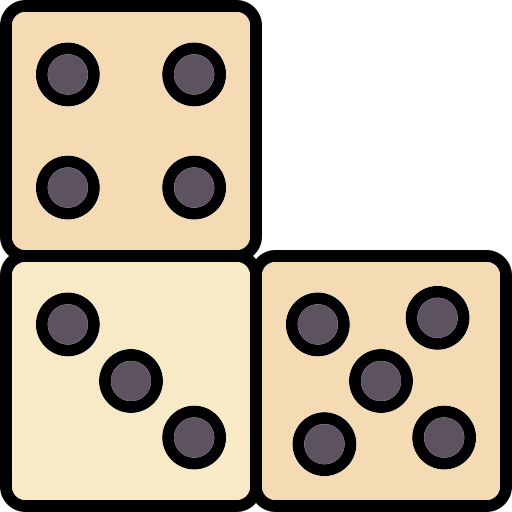 pieza de dominó Generic color lineal-color icono