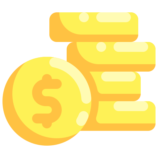 Stack of coins Generic color fill icon