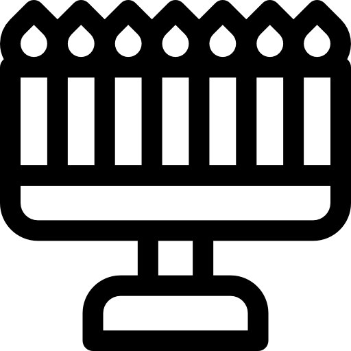 menorah Basic Rounded Lineal icono