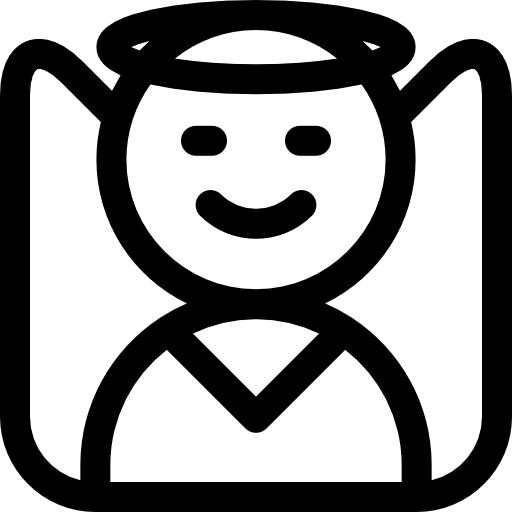 Ángel Basic Rounded Lineal icono
