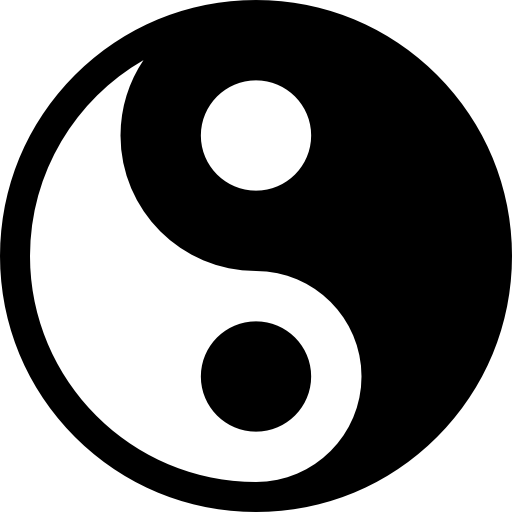 yin yang Basic Rounded Filled icono
