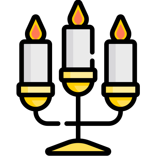 candelabra Kawaii Lineal color icon