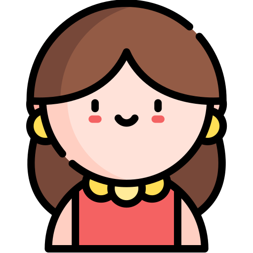 여자 Kawaii Lineal color icon