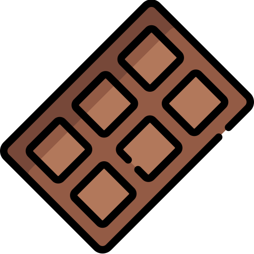 tabliczka czekolady Kawaii Lineal color ikona