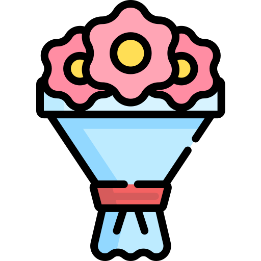 꽃다발 Kawaii Lineal color icon