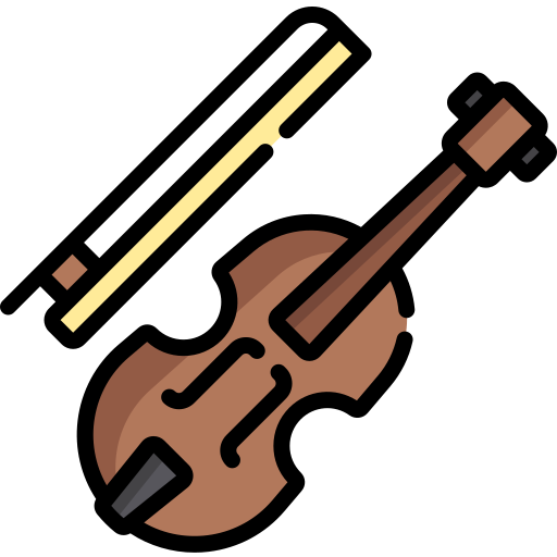 violino Kawaii Lineal color icona