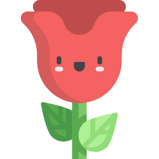 Rose Kawaii Flat icon