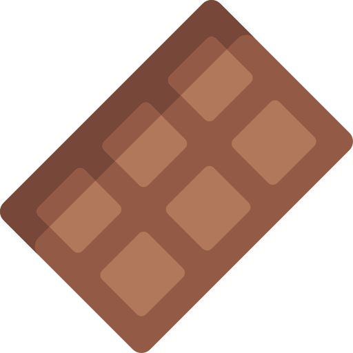 Плитка шоколада Kawaii Flat иконка