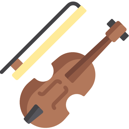 Violin Kawaii Flat icon