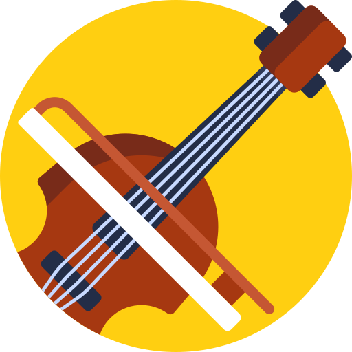 バイオリン Detailed Flat Circular Flat icon
