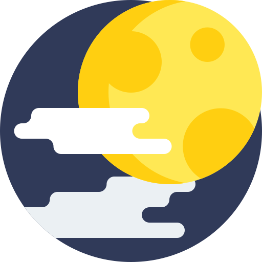 月 Detailed Flat Circular Flat icon