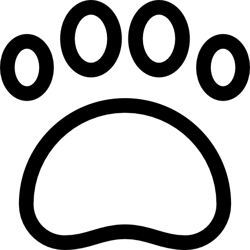 zampa Basic Rounded Lineal icona