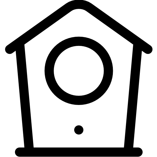 vogelhuisje Basic Rounded Lineal icoon