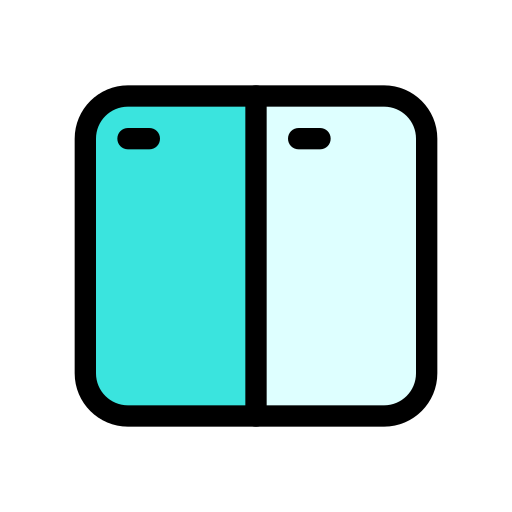 Split screen Generic color lineal-color icon