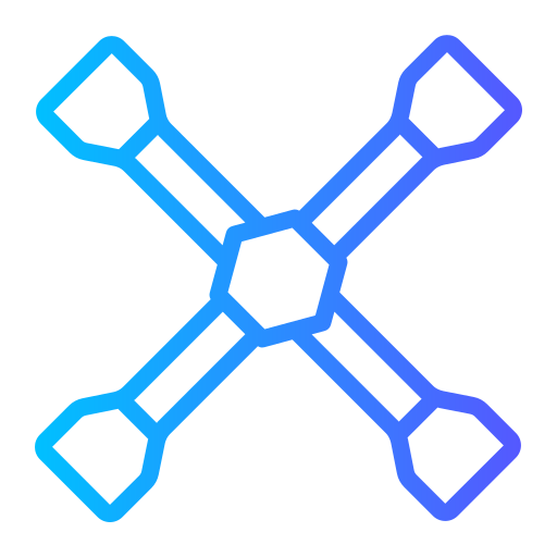 Cross wrench Generic gradient outline icon