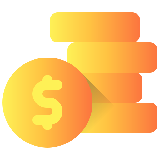 Stack of coins Generic gradient fill icon