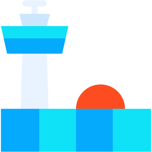 Control tower Generic color fill icon