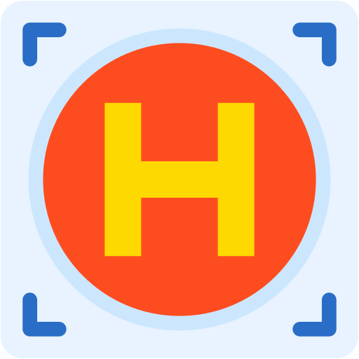Heliport Generic color fill icon