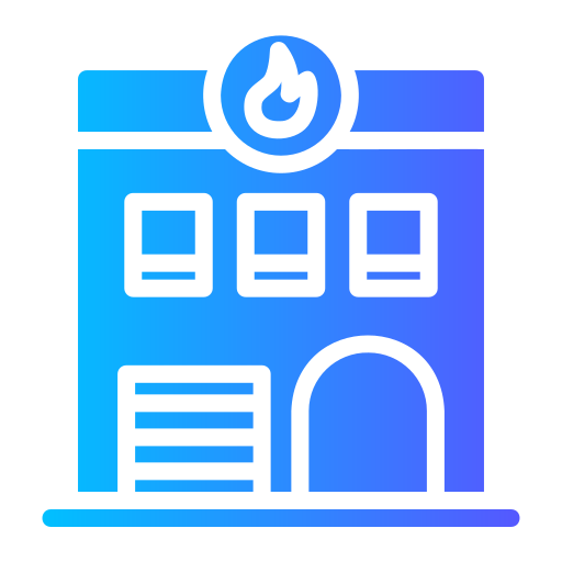 Fire station Generic gradient fill icon