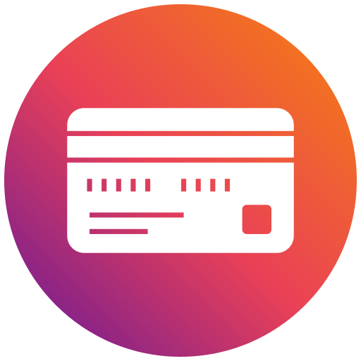 tarjeta de crédito Generic gradient fill icono