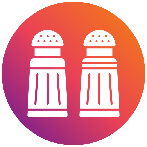 Salt and pepper Generic gradient fill icon