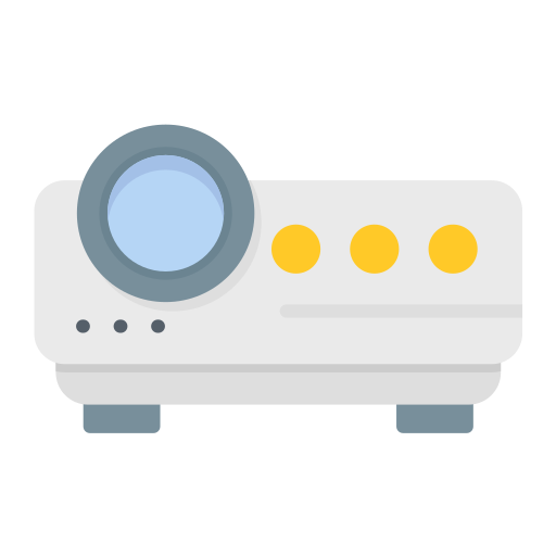 Video projector Generic color fill icon