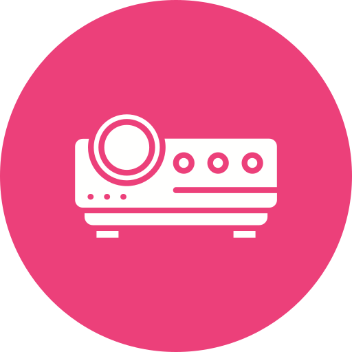 Video projector Generic color fill icon