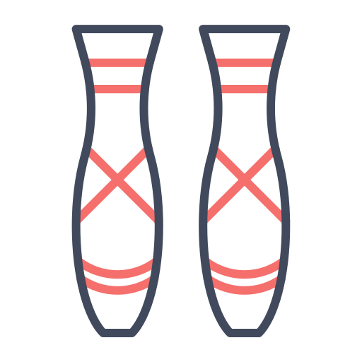 chaussons de ballet Generic color outline Icône