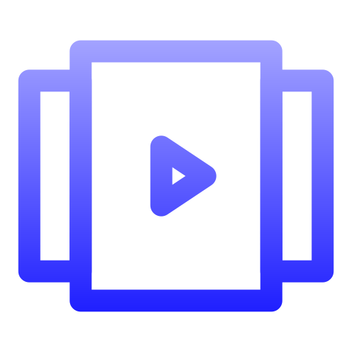 video Generic gradient outline icon