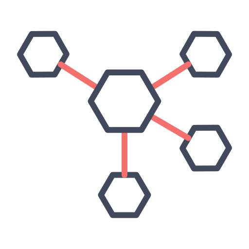 molécule Generic color outline Icône