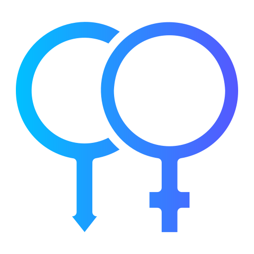 남성 여성 Generic gradient fill icon
