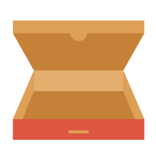 Коробка для пиццы Generic color fill иконка