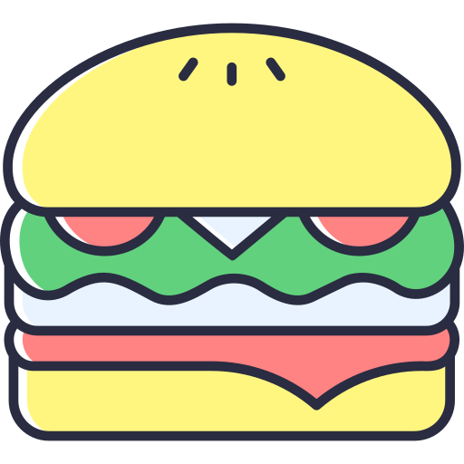 cheeseburger SBTS2018 Lineal Color icona