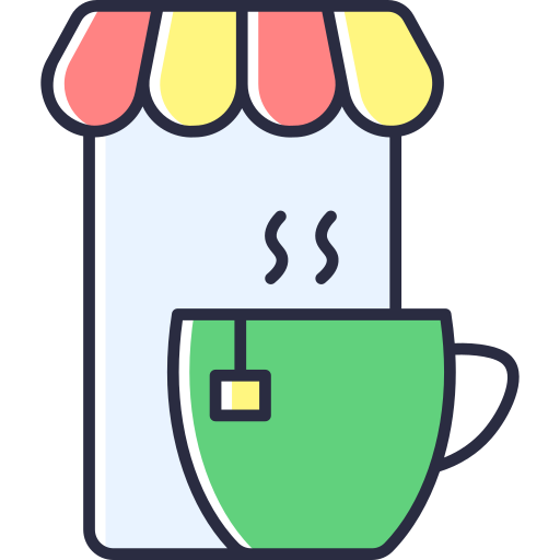 커피 샵 SBTS2018 Lineal Color icon