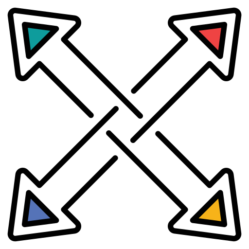 vier manieren Generic color lineal-color icoon