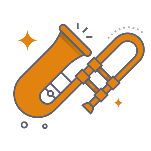 trombone Generic gradient lineal-color icona