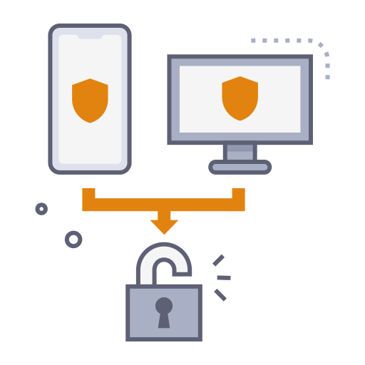 Two factor authentication Generic gradient lineal-color icon