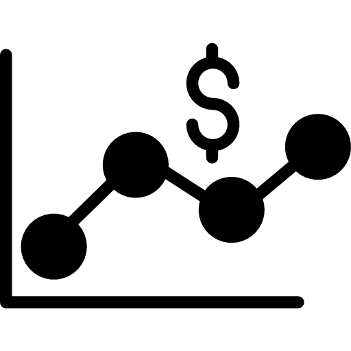 wykres liniowy Kiranshastry Solid ikona