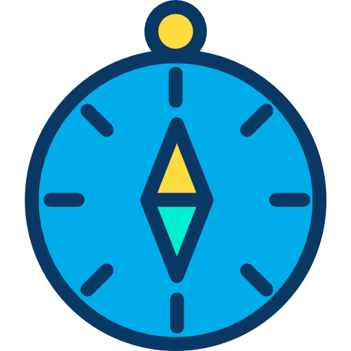 kompas Kiranshastry Lineal Color ikona