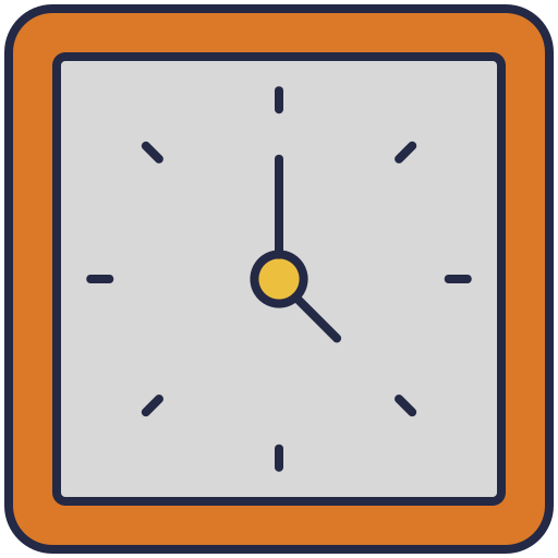 zegar ścienny Generic color outline ikona