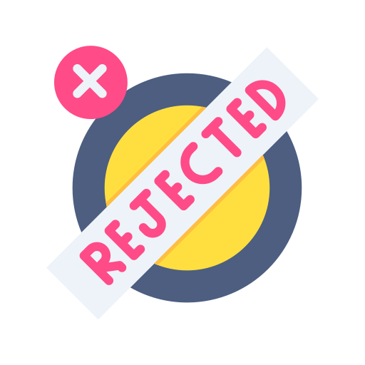 Rejected Generic color fill icon