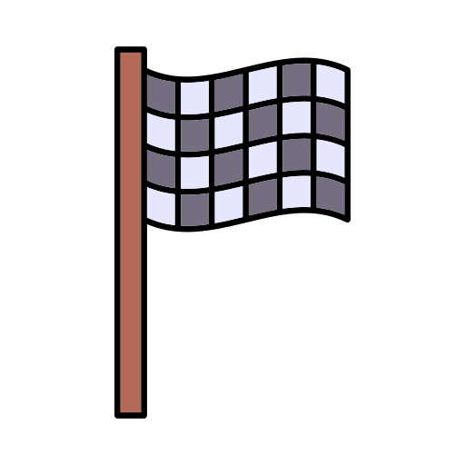 bandiera della corsa Generic color lineal-color icona